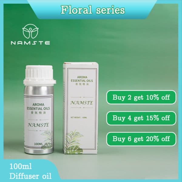 Namste100ML Floral series Essential Oil Home Freshener Electric Aromatic Oasis Aroma Diffuser Machine Pure Plant Essential Oil