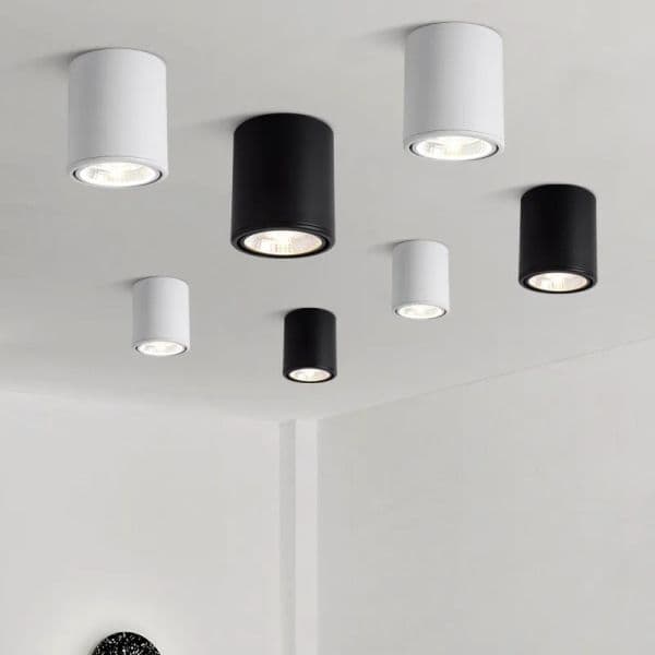 LED Downlight COB Surface Mounted Ceiling Lamp COB Chip 7W/9W/12W/15W/18W/24W Adjustable Spot Light AC90-260V