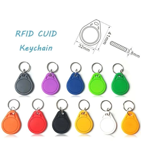 5Pcs Cuid Keychain Rfid Smart Chip Tag 13.56mhz Rewritable Anti-Shielding Clone Card Nfc Copy Token 1k S50 Duplicator Badge