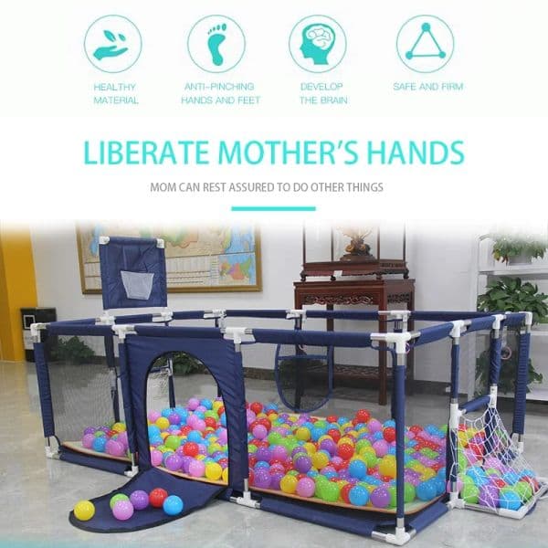 Newborn Baby Playpen For Children Solid Color Toddler Ball Pit Playpen Safety Game Barriers Home Playground Park Kids Furniture