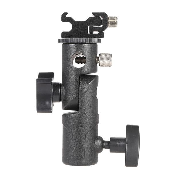 Universal Metal Flash Bracket Hot Shoe Speedlite Umbrella Holder Light Stand With 1/4" to 3/8" Screw Adapter Bracket Accessories