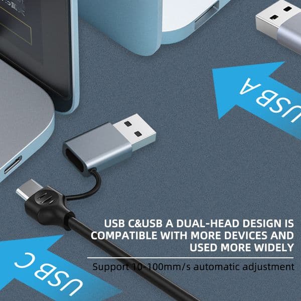 Portable Dual Interface USB 3.0 Wired Network Card Connector 100/1000Mbps Type C To RJ45 Lan For Macbook Laptop Tablet
