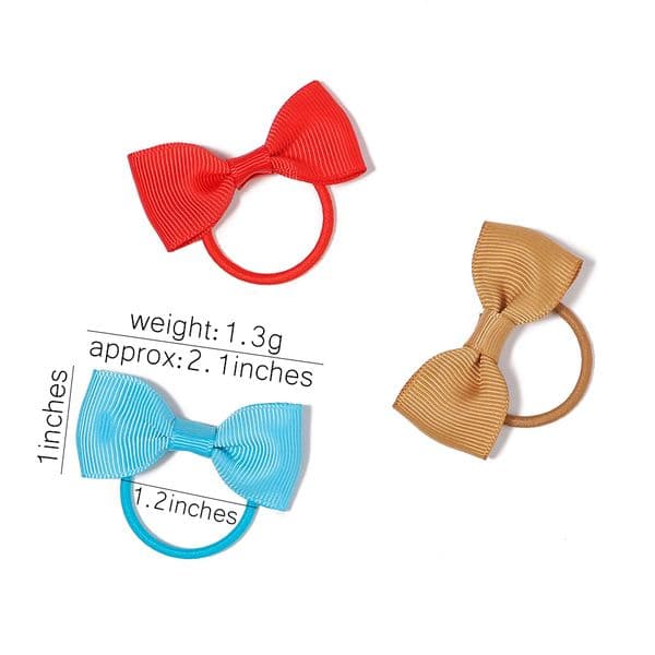 5/10/20Pcs Bows Elastic Hair Bands for Baby Girls Candy Color Hair Ropes Ties Ponytail Holder Headwear Baby Hair Accessories