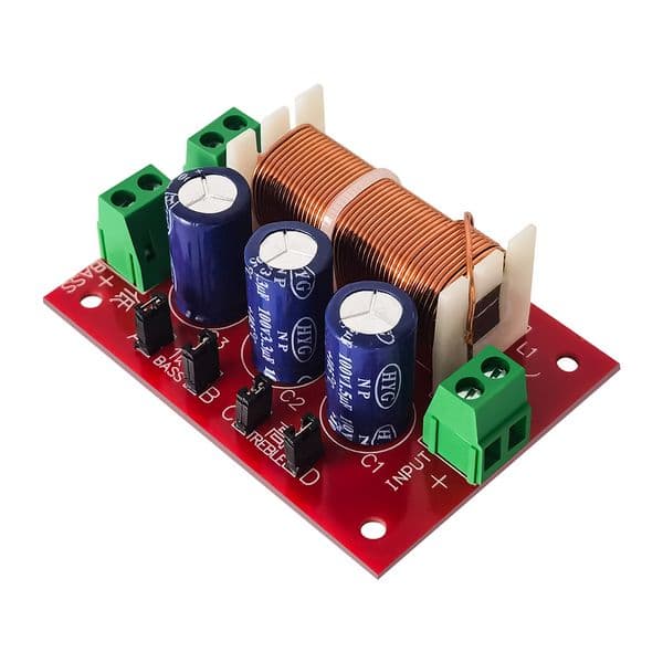 YLY-2088 400W Adjustable 2 Way Crossover Filters Audio Speaker Frequency Divider Full Range Treble Bass Welding Free