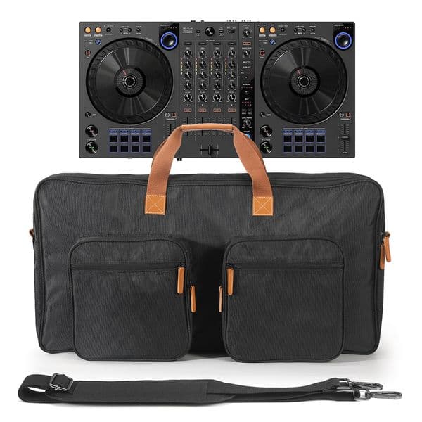 Portable DJ Disc Player Carrying Case Dustproof Turntables Protective Case Large Capacity for Pioneer DJ DDJ-800 DDJ-FLX104 FLX6