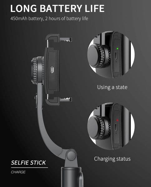Handheld Gimbal Smartphone Bluetooth Handheld Stabilizer with Tripod selfie Stick Folding Gimbal for Smartphone Xiaomi iPhone
