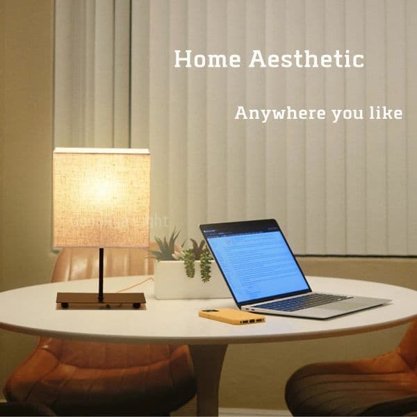 USB Dimmable Japanese Fabric Retro new Desktop Table Lamp, Bedside Light Bedroom Creative Decorative Lamp Reading 2025 Books Lighting