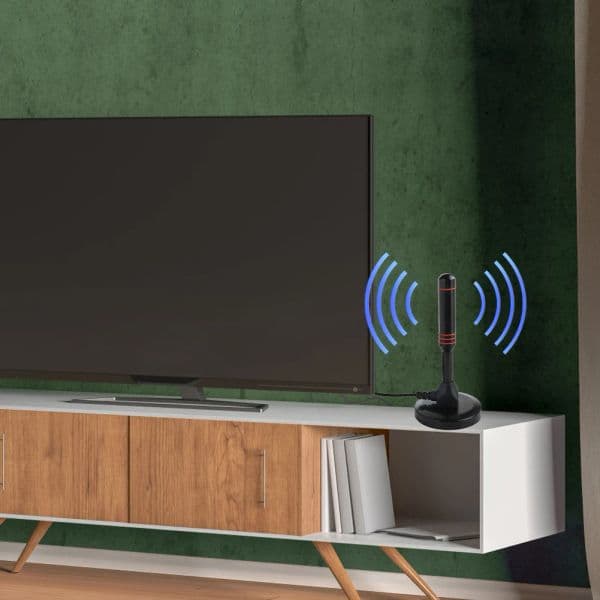 Portable TV Antenna 2025 300cm Coax Cable Digital TV Antenna Plug new and Play Indoor Outdoor Digital HD Freeview Aerial for Smart TV