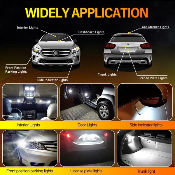 T10 LED Light W5W Bulbs 12V Canbus Lighting Car Interni Auto Verlichting Lamps Interior Coche Ampoule Voiture Accessoire Signal