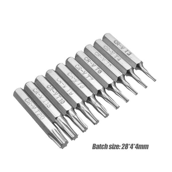 10pcs Plum Blossoms Screwdriver Bit Professional 4mm Torx Bit Set Hand Tool Accessories for Repairing Mobile Computer