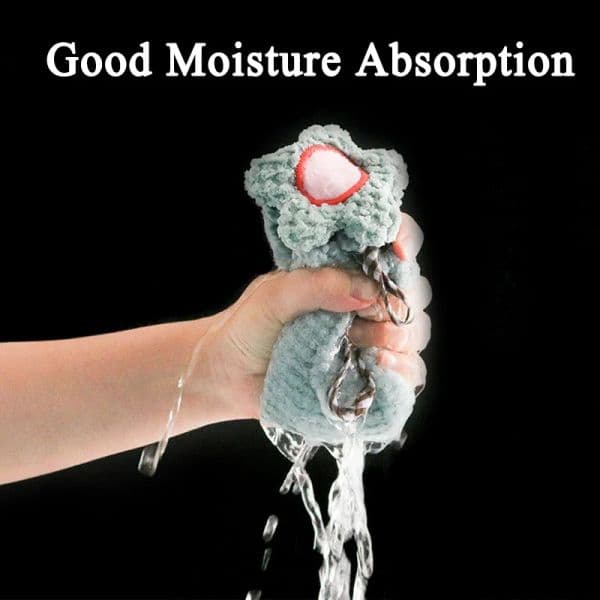 Hanging Hand Towels Coral Veet Washcloth Home Bathroom Kitchen Thickened Absorbent Creative Suower Rags Supplies
