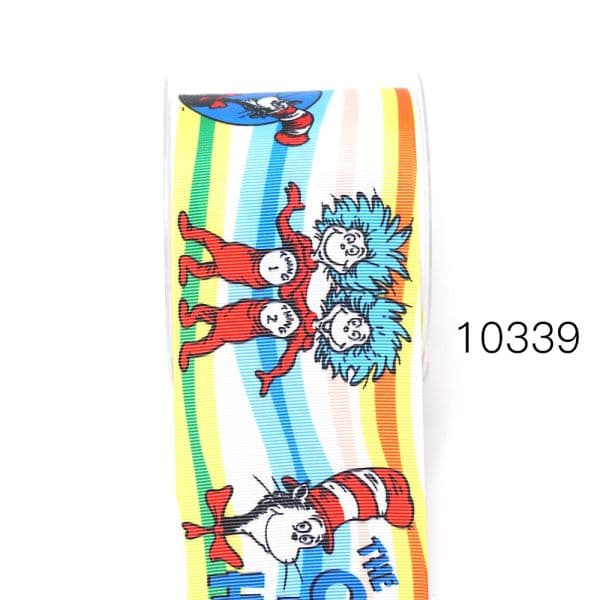 5 Yards Dr Seuss Printed Grosgrain Ribbons For Hair Bows DIY Handmade Materials7064
