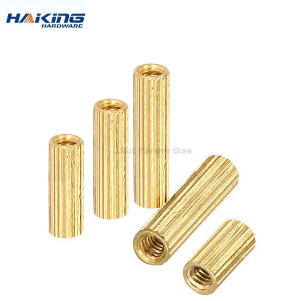 50pcs M2*L L=3mm to 34mm 2mm thread Brass Round Standoff Spacer Female M2 Brass Threaded Spacer
