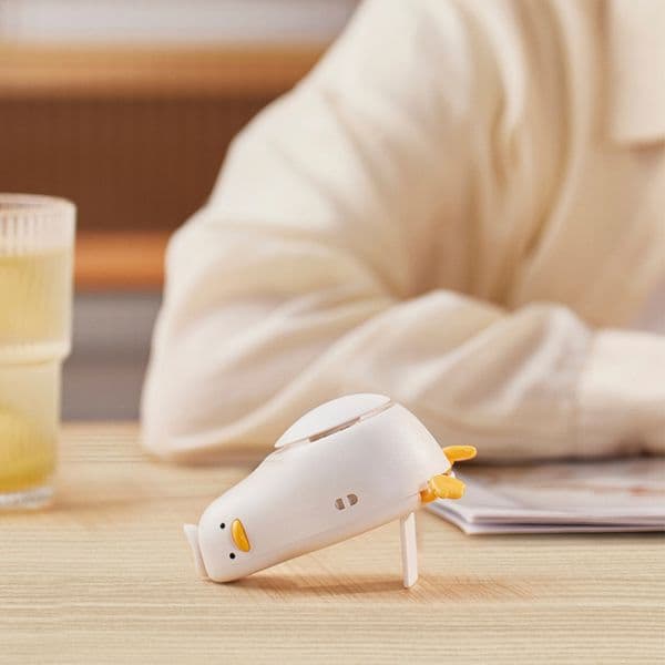 Three-speed Mini USB Fan Cute Duck Outdoor Mini Creative Desktop 2025 Office Mute new Charging Portable Handheld Neck Fan for Outdoor