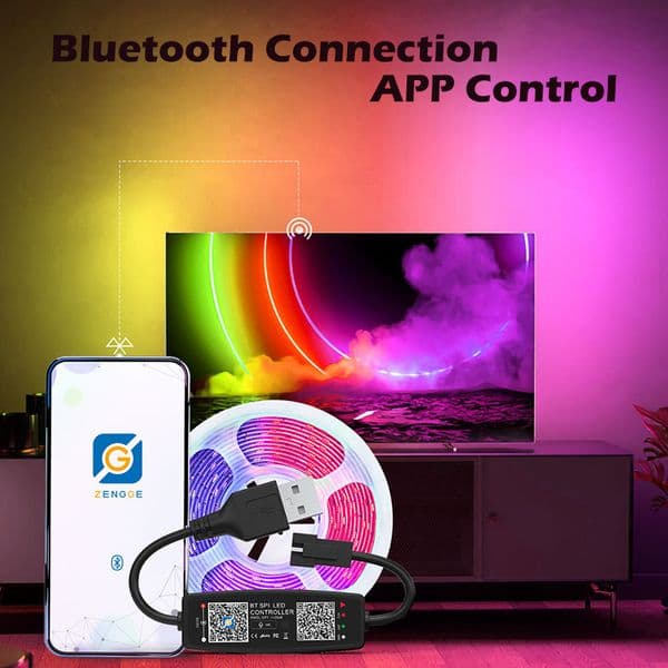 USB5V DC12-24V WS2812B LED Strip Light Bluetooth Music APP Remote Controller for SK6812 WS2811 WS2812 Tape Lamp USB Controller
