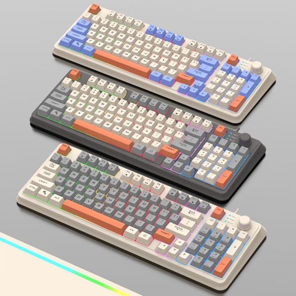 Luminous Keyboard 94 Keys K82 Mechanical Keyboard RGB Light Gamer Keypad USB Port Wired Keypad for Notebook Laptop Desktop
