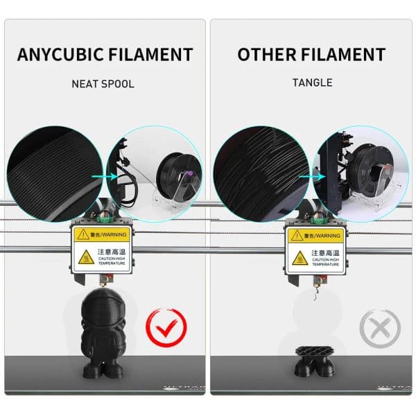 ANYCUBIC PLA Filament 1KG 1.75mm for FDM 3D Printer Kobra Series Milti-Colors Optional Plastic Consumables Material for Printing