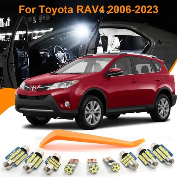 Car LED Interior Light Canbus For Toyota RAV4 XA50 XA40 XA30 XA20 XA10 RAV 4 2006 2007 2008 2011 2019 2020 2021 2023 Accessories