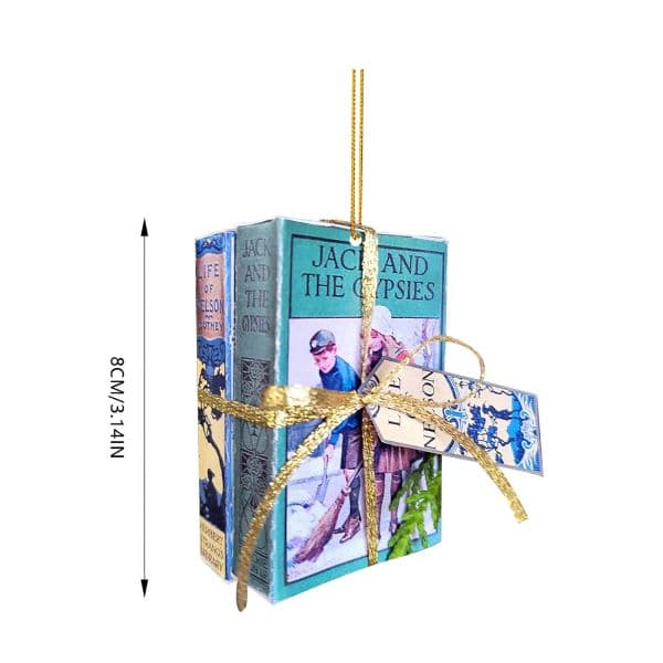 Book Christmas Ornaments Bookworm Book Lovers Acrylic Pendants Christmas Tree Pendant Ornaments Hanging Decorations For Window