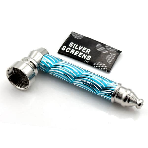 Tobacco Herb Pipe for Smoking Metal Mesh Screen Filter Mouthpiece 85mm Protable Herbal Pipes