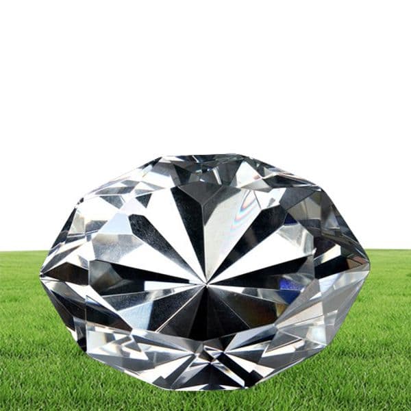 Wedding Arts and Crafts decoration 8cm crystal glass big diamond ring romantic proposal wedding props home ornaments party gifts S