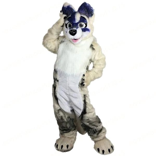 Activity Sales Promotion Furry Husky Dog Fox Mascot Costumes Cartoon Carnival Hallowen Performance Unisex Fancy Games Outfit Outdoor Advertising Outfit Suit