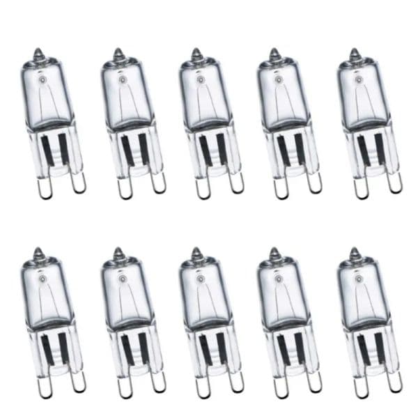 10pcs G9 Halogen Bulb 220V 20W 35W 50W G4 new 2025 Halogen Bulbs Light Globe Lot JC Bi-Pin LED Lamp Warm White Replace LED Lamp