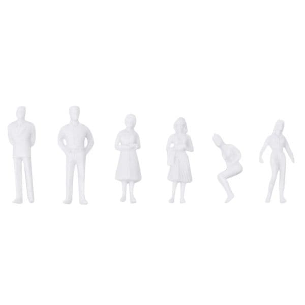 Mini People Models Lifelike White Figures Miniature Figurine Dollhouse Miniatures