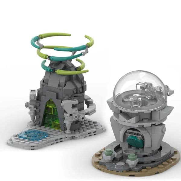 BuildMoc Breath of The Wild Gacha Device Dispenser Building Block 2025 Set Classic Game Props Scene Bricks new Toy Children Birthday Gift