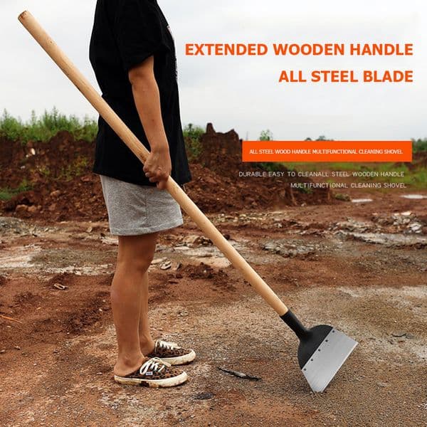 Cleaning Shovel Multifunctional Chicken Coop Manure Shovel Manganese Steel Flat Head Deicing Shovel Garden Weeding Tool