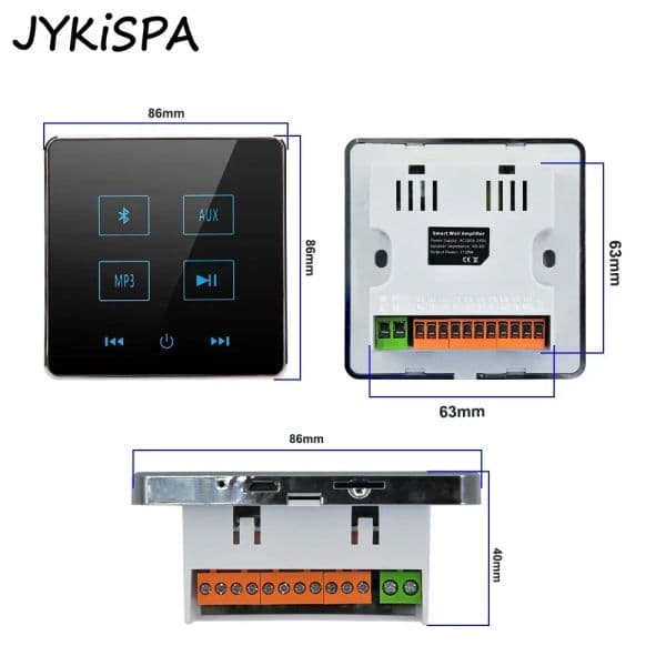 Smart Wall Amplifier Bluetooth-compatible Music Panel Home Background Audio System Support USB SD Hotel Restaurant Inn