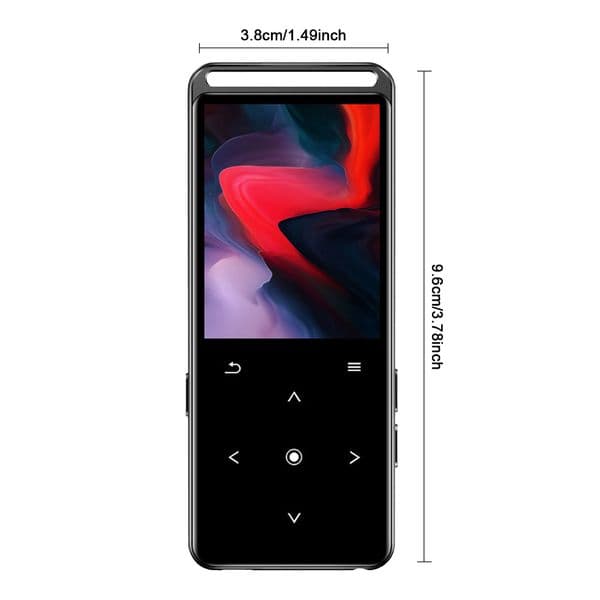 1.8 Inch Touch MP3 MP4 Music Player FM Radio Bluetooth-Compatible Streaming Music Player Recorder Sound Walkman Supports TF Card