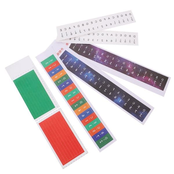 5 Sets Finger Piano Note Sticker Keyboards Removable Alphabet Sticker Alphabet Sticker Thumb Training Reminder Kids