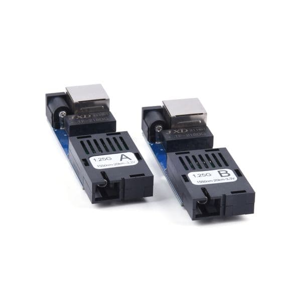 1Pair Mini Gigabit Fiber Optical Media Converter 10/100/1000Mbps Single Mode 3Km UPC/APC SC-Port