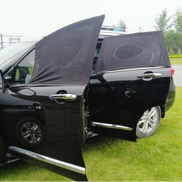 Car Window Shades Breathable Mesh Privacy Car Curtains Stretchy Sun Screen Net Car Sunshade Screen Window Mesh For Kids Pets