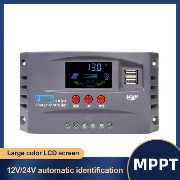 1/3PCS 20A 30A MPPT Solar Charge Controller Dual Usb Charging Panel Controller 12v 24v Regulator For Lithium Lifepo4 Gel Lead