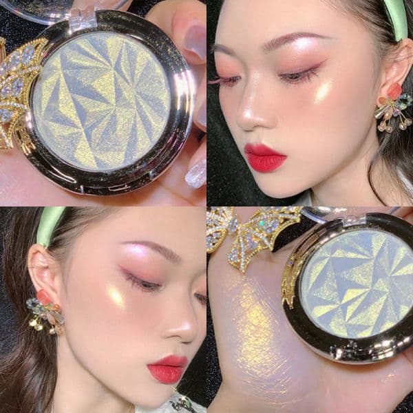 Highlighter Powder Glitter Powder Shimmer 3D Bronzer Matte Contour Blush Powder Makeup For Face Body Highlight Bronzers Makeup
