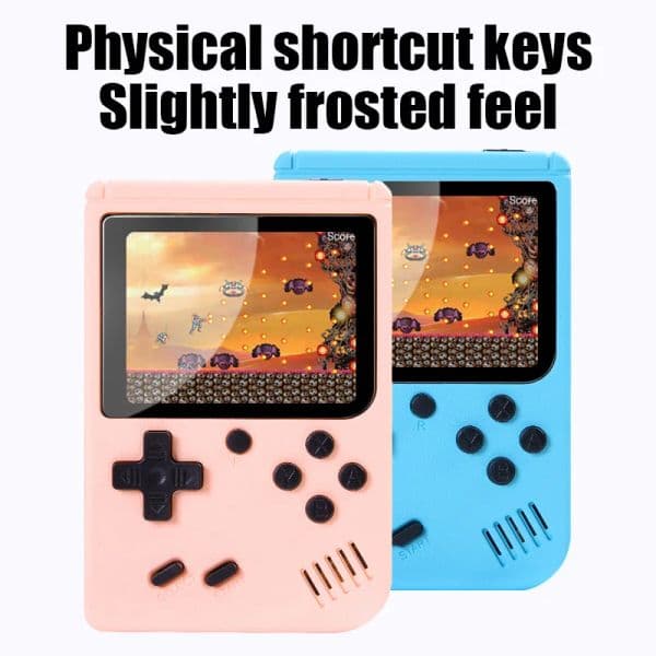Mini Handheld Game Player Portable Two Players Video Game Consoles 400 Games in 1 Colorful HD Screen Game Box Gift for Kids