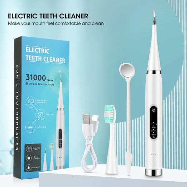 Electric Teeth Cleaner Household Dental Scaler Tooth Whitening & Cleaning Device Waterproof Tartar Remove Fresh Breath Oral Care