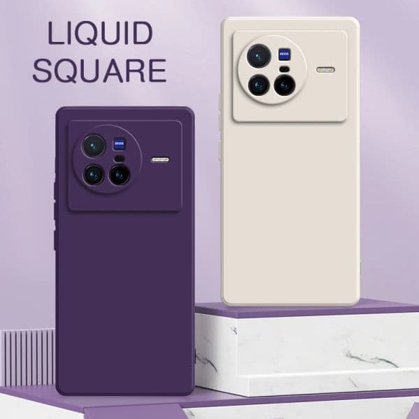 Original Square Liquid new Silicone Case for VIVO 2025 X70 X80 Pro Plus 360 Protective Phone Cover X70t X70Pro X80Pro Shockproof Fundas