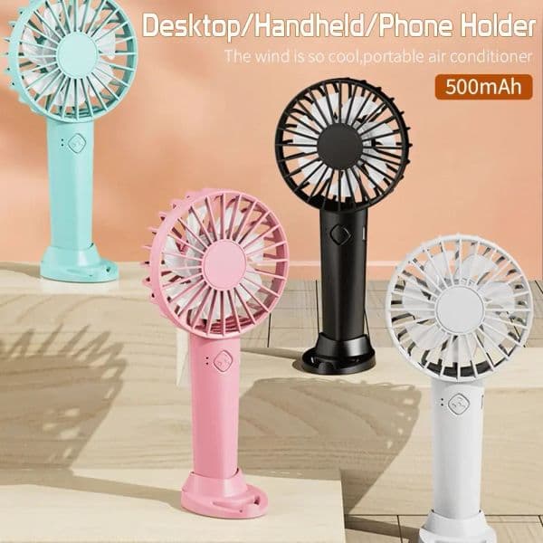 USB Mini Strong Wind Handheld Fan USB Rechargeable Mini Desktop Air Cooler Outdoor Fan Cooling Travel Hand Fans new 2025 For Outdoor