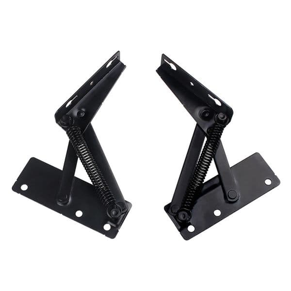2pcs 80 Degree Folding Cabinet Door Lift Up Stay Top Hinge Metal Steel Support Cupboard Kitchen Sofa Bed Spring Hinge Hardware