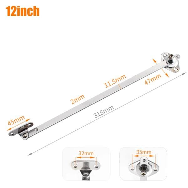 2PCS Cabinet Lid Support Hinges Cupboard Stay Hinge Down Drop Lid Support Furniture Close Open Cabient Hardware 6/8/10/12 Inch