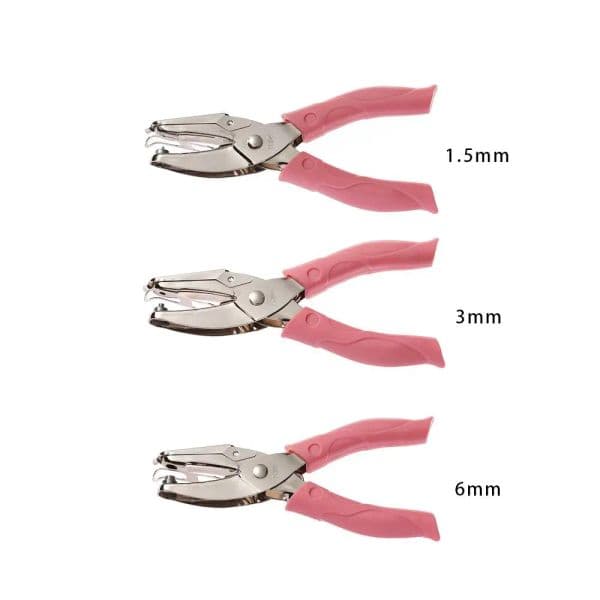 Mini Metal Single Hole Puncher Hand Paper Punch For Scrapbooking Border School Office Jewelry Earring Necklace Card Hole Tool