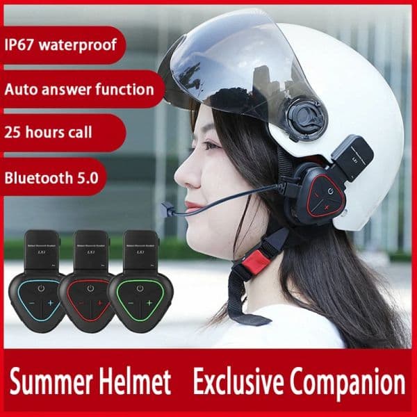 HOT-LX1 Motorcycle Summer Helmet Special Bluetooth Headset Portable CVC Smart Noise Cancelling Takeaway Headset