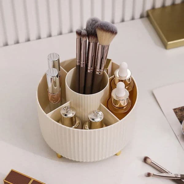 Office desk storage box, pen holder, painting brush, makeup storage box, 360 ° rotating office, school multifunctional storage