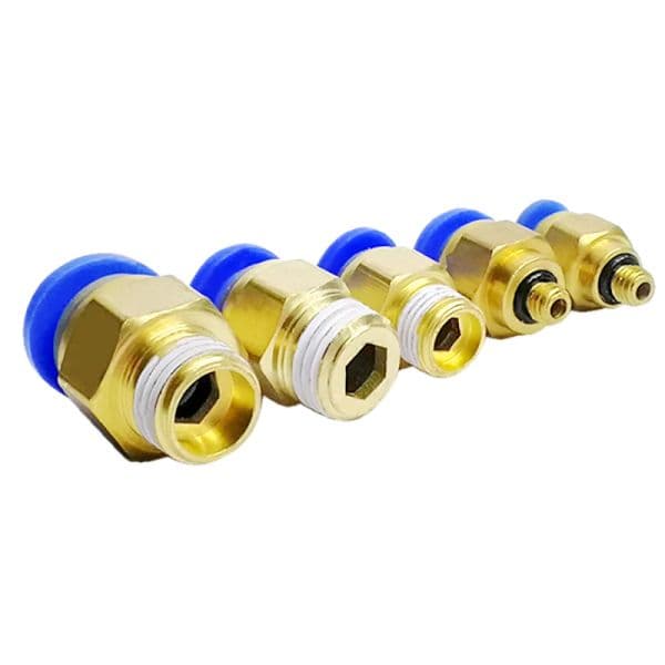 BSPT 1/8'' 1/4'' 3/8'' 1/2'' Male-4 6 8 10 12mm Pneumatic Connectors Male Straight One-Touch Fittings, PC6-01