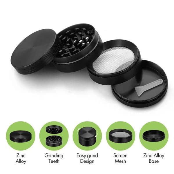 Cheap 4-Layer Zinc Alloy 40MM Metal Herb Herbal Household Commodity Spice Crusher Kitchen Grinder Cigarette Tools