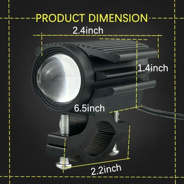 NORGOS 2Pcs Motorcycle Headlight LED Fog Light Lamps Auxiliary Spotlight 12V 24V for Honda Yamaha Suzuki Hero Italika Jawa BMW