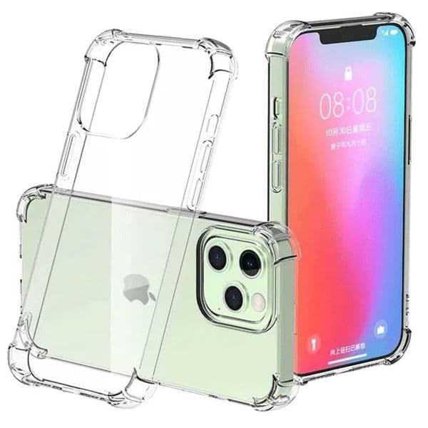Luxury Transparent Shockproof Phone Case For iPhone 15 14 13 12 11 Pro Max X XR XS 7 8 Plus SE Soft Clear Bumper Hard Back Cover